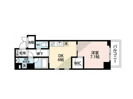 トミーパレス千歳(1DK/2階)の間取り写真