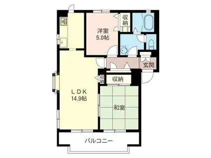 グランドゥールY・TIII(2LDK/3階)の間取り写真