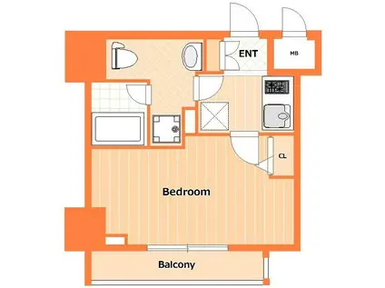 LEA横濱ベイステージ(1K/9階)の間取り写真
