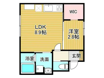 STANDARD1(1LDK/1階)の間取り写真