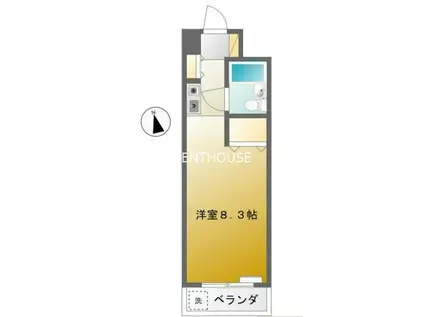 倉林マンション(ワンルーム/2階)の間取り写真