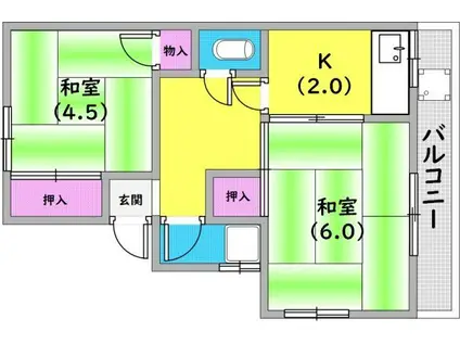 CRESCENDO 妙法寺(2K/1階)の間取り写真