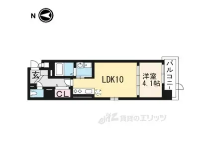 シカタ シャンブレットⅠ(1LDK/5階)の間取り写真