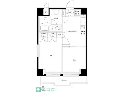 ルーブル野方三番館(2DK/6階)の間取り写真