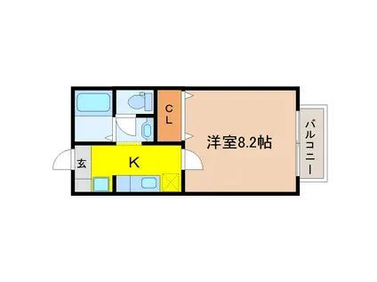 セフィラセブン(1K/1階)の間取り写真