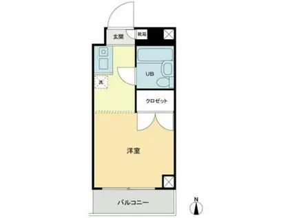 和光ハイツ(ワンルーム/3階)の間取り写真