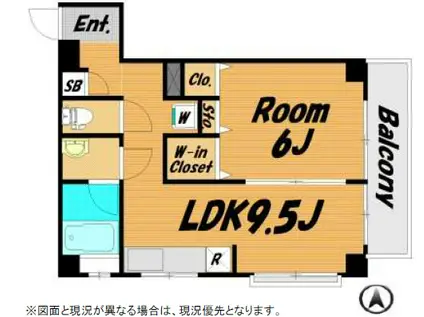Eナカジマ(1LDK/2階)の間取り写真