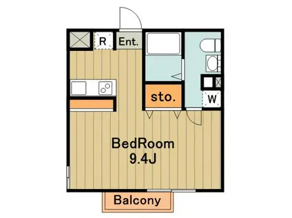 IWSアパートメント(1K/4階)の間取り写真