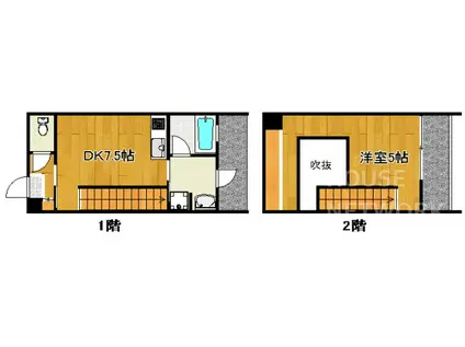 PALAZZODIRATTI(1DK/1階)の間取り写真