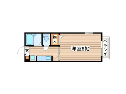 CASA FUJIKO(1K/1階)の間取り写真