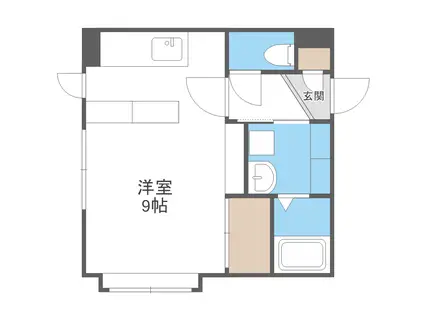 コッペリア COPPELIA(1K/1階)の間取り写真