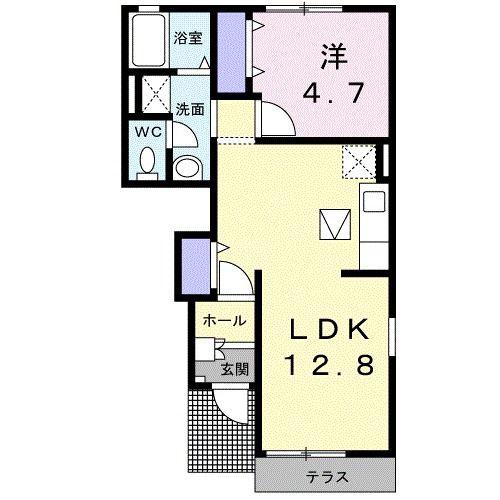 ウイン フォート レジデンスII(1LDK/1階)の間取り写真