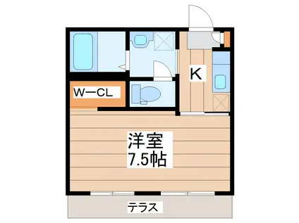 コンフォーレ石川(1K/1階)の間取り写真
