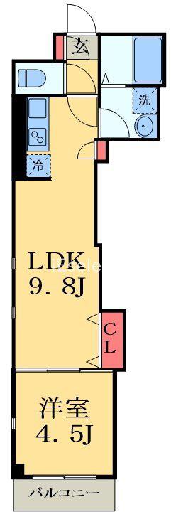 COTE DOR SOGA(1LDK/1階)の間取り写真