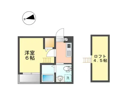 GRACE枇杷島 (1SK/2階)の間取り写真
