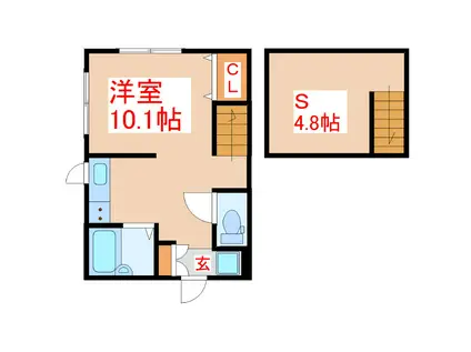 アクアリッチ(ワンルーム/1階)の間取り写真
