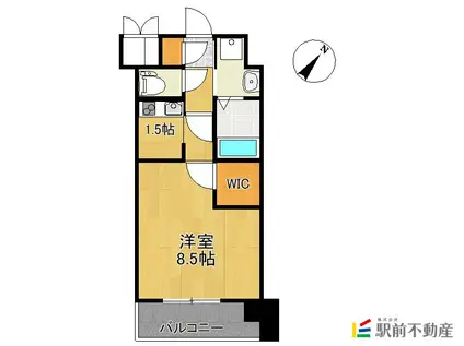 ALFACIO DIFONDアルファシ(1K/2階)の間取り写真