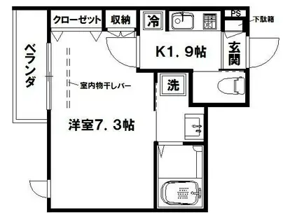 GRACE COURT(1K/3階)の間取り写真