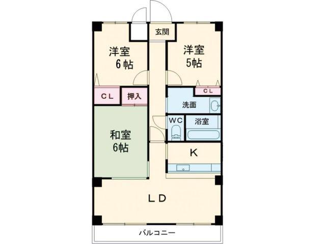 グランドパレスNS-2(3LDK/4階)の間取り写真