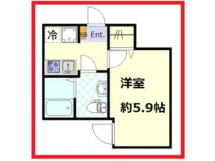 エイチエーステラ(1K/3階)の間取り写真