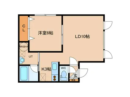 GRACE(1LDK/1階)の間取り写真