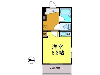 クラージュ474(ワンルーム/3階)の間取り写真