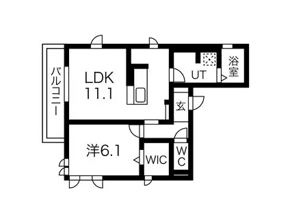 サニーコート明石(1LDK/1階)の間取り写真