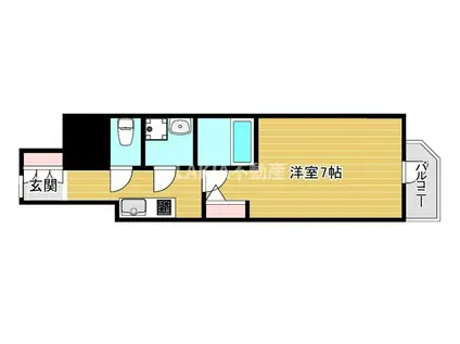 エスリード阿波座ラグジェ(1K/6階)の間取り写真