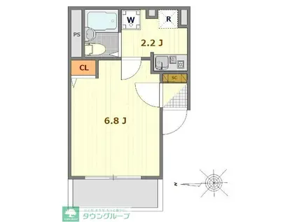 プレール スカイツリー(1K/5階)の間取り写真