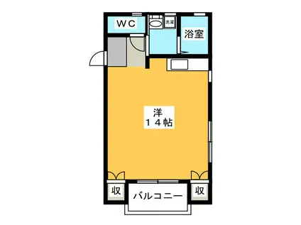 リベルテ半田山(ワンルーム/1階)の間取り写真