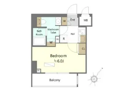 レア横濱ベイステージ(1K/9階)の間取り写真