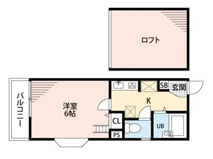 イーストピュア筥松(1K/1階)の間取り写真