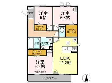 KRONOS(3LDK/1階)の間取り写真