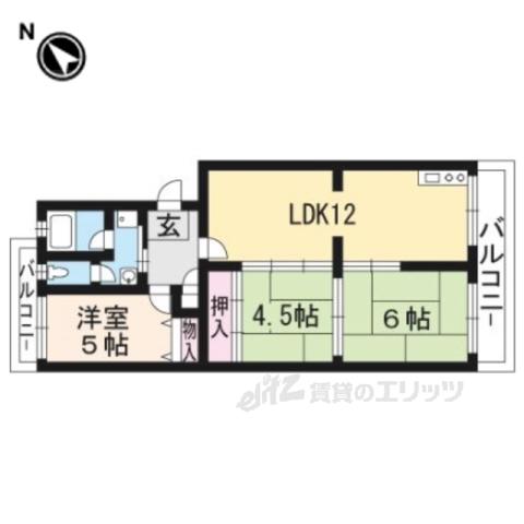KORIN(3LDK/3階)の間取り写真