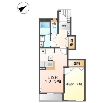 グロン・シーニュ(1LDK/1階)の間取り写真
