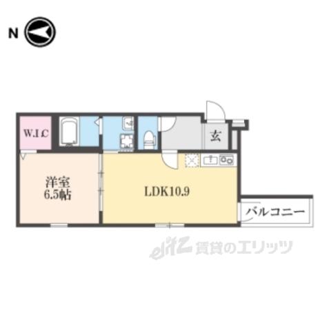 フジパレスJR塚口2番館(1LDK/2階)の間取り写真