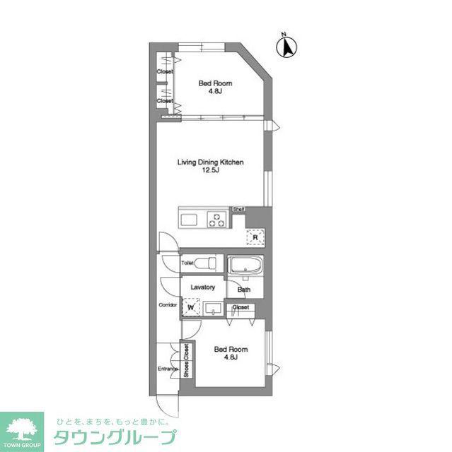 スタイリオ桜新町(2LDK/3階)の間取り写真