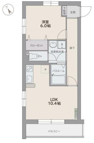 セフィーロ 203(1LDK/2階)の間取り写真
