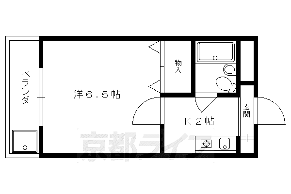 森マンションVII(1K/4階)の間取り写真