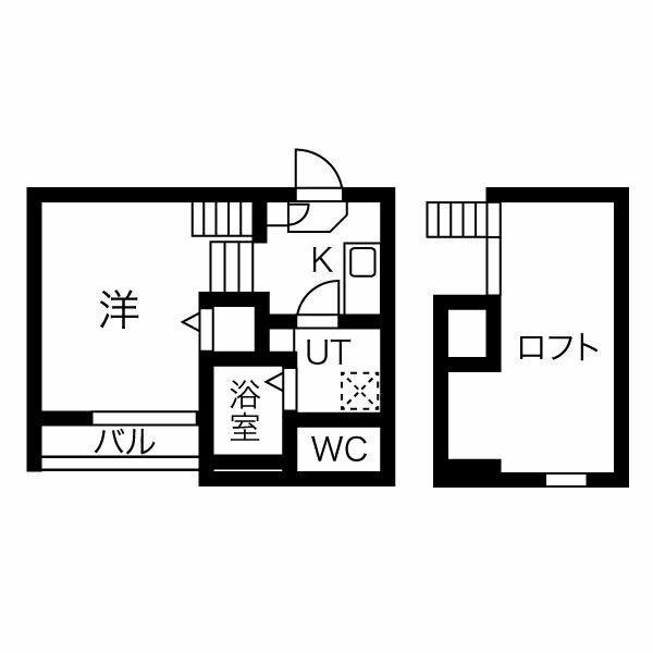 CHARME SAULE(1K/1階)の間取り写真