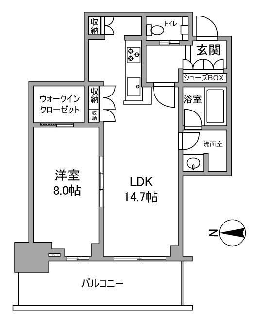 グランドメゾン新梅田タワー THE CLUB RESIDENCE(1LDK/15階)の間取り写真