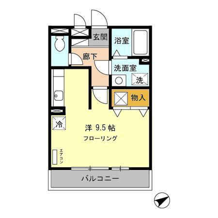 ソフィア南本町(ワンルーム/1階)の間取り写真