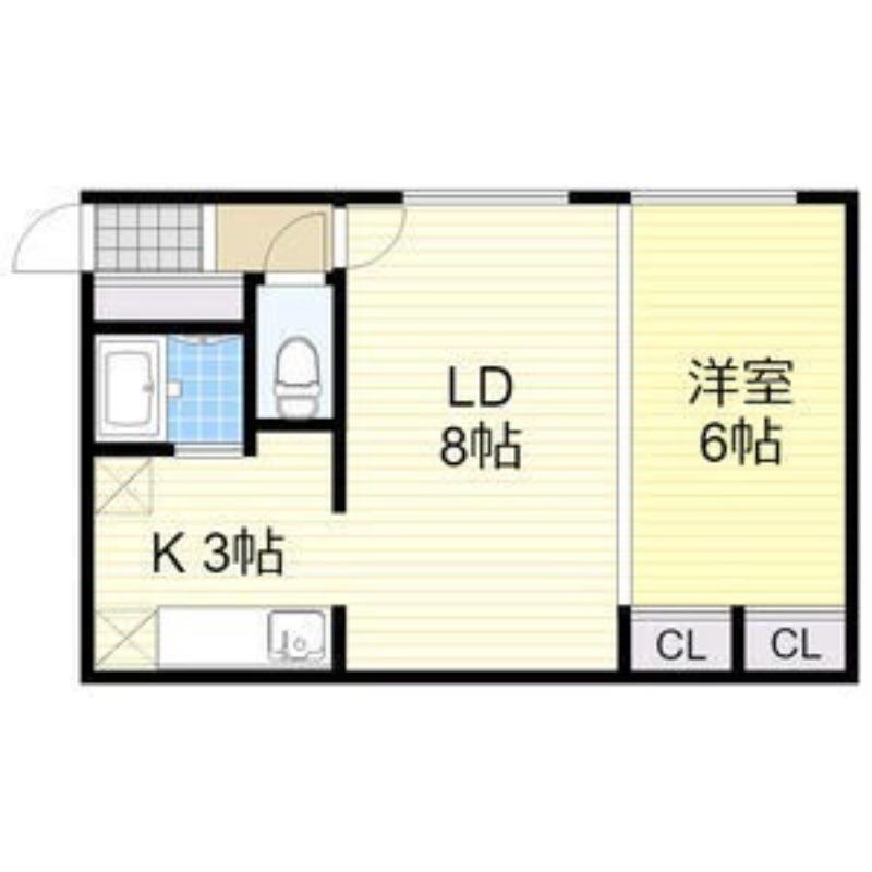 マイルーム澄川(1LDK/3階)の間取り写真