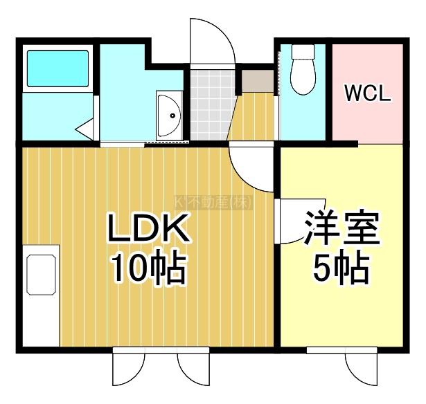 カーサルピナス(1LDK/1階)の間取り写真