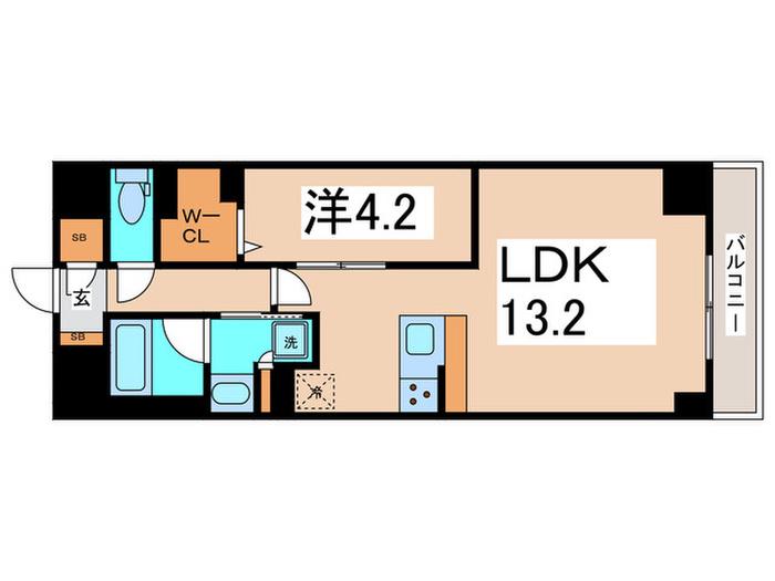 サンエール南堀江(1LDK/5階)の間取り写真