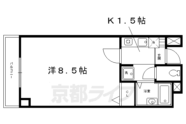 サムティ上堀川(1K/5階)の間取り写真