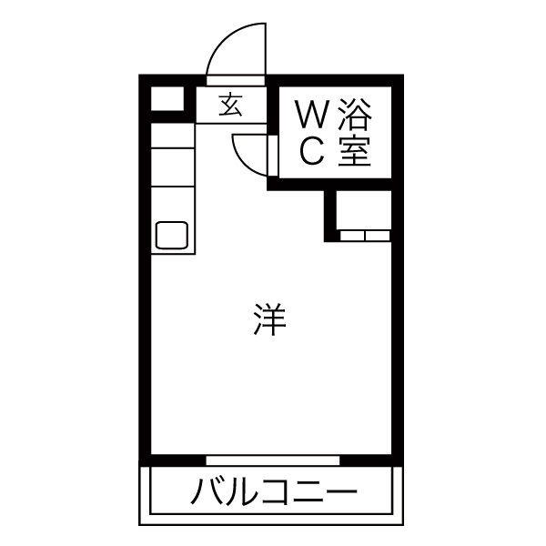 メゾンリラ(ワンルーム/1階)の間取り写真