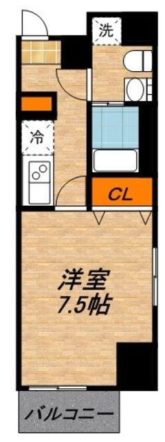 マザーズ月島(1K/5階)の間取り写真