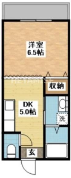 ハイツプリメーラ(1DK/1階)の間取り写真