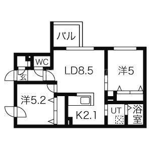 カサ リアン(2LDK/3階)の間取り写真